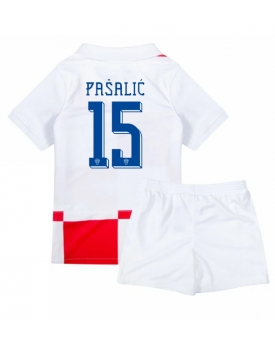 Croazia Mario Pasalic #15 Maglia Gara Casa Repliche Europei 2024 Bambino